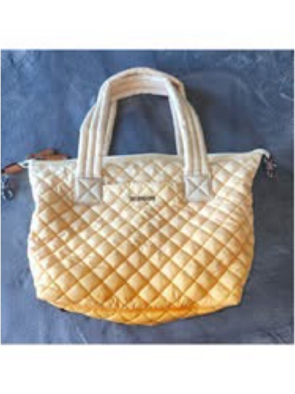 MZ Wallace Quilted Cream Tote